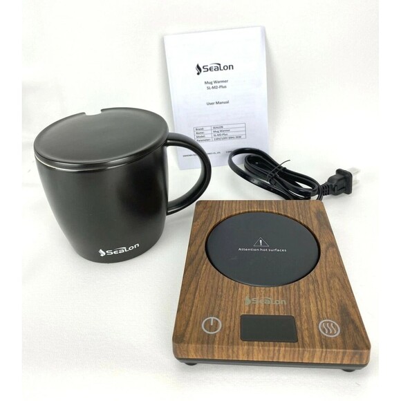 Sealon Other - SEALON Electric Coffee Mug Warmer 3-Temp Desk Cup Heater 4H Auto Shut Off Black